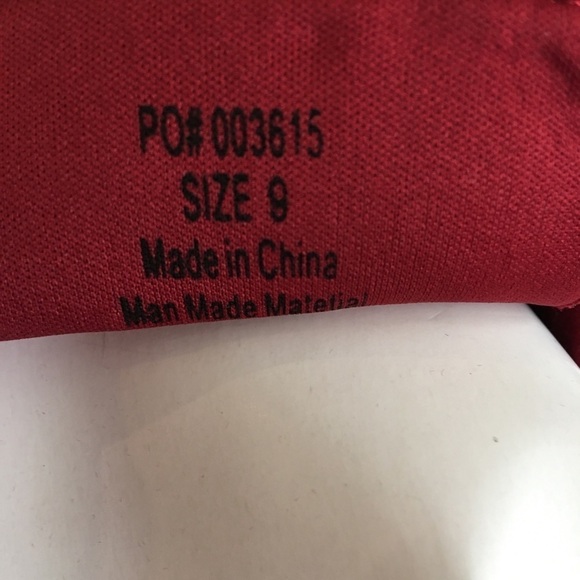 NEW Journee Collection Red Mule Flat Red Slip On Faux Fur Lining Gold Chain 9 - Picture 8 of 10